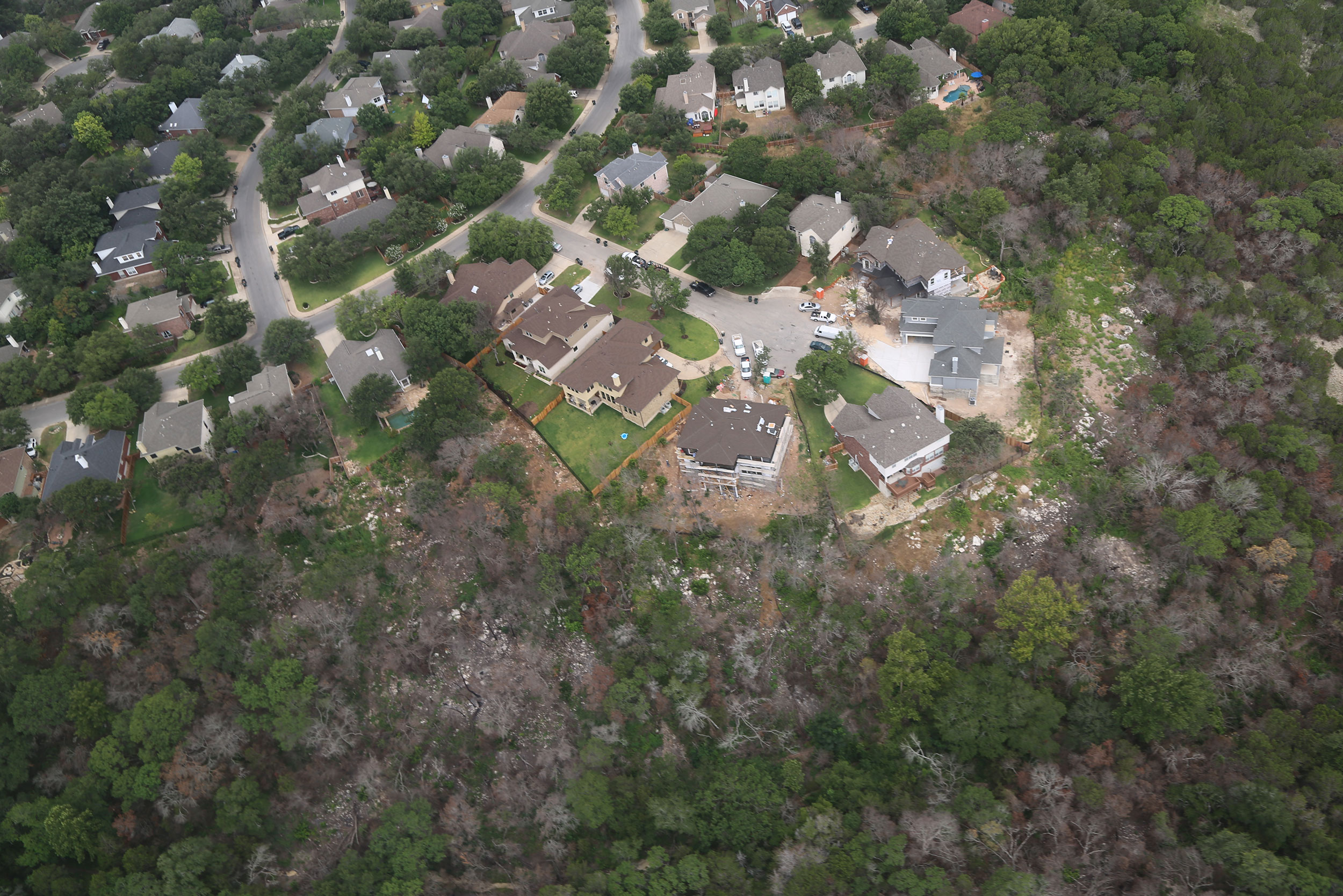 aerial photo of neighborhood